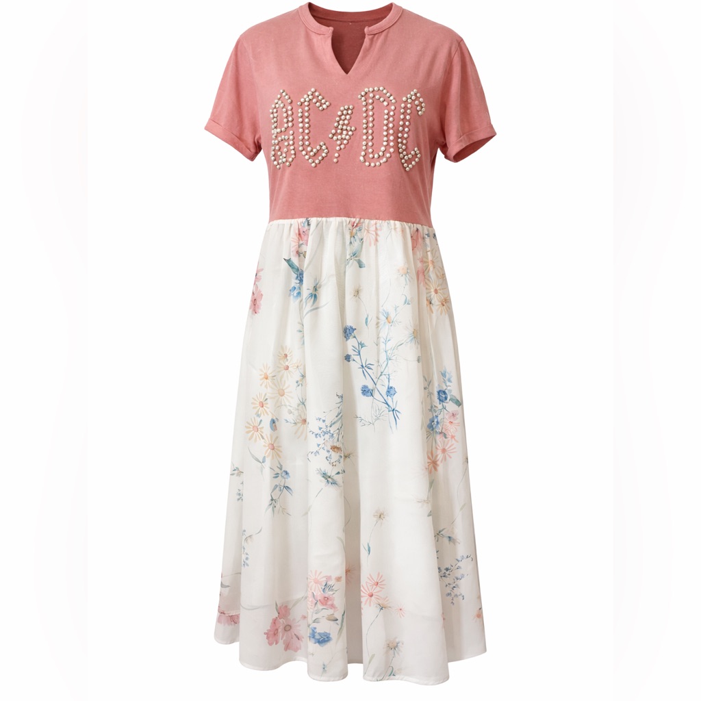 Ac/Dc Pearls Edition! Band Tee To Pretty Floral! The Remix Collection